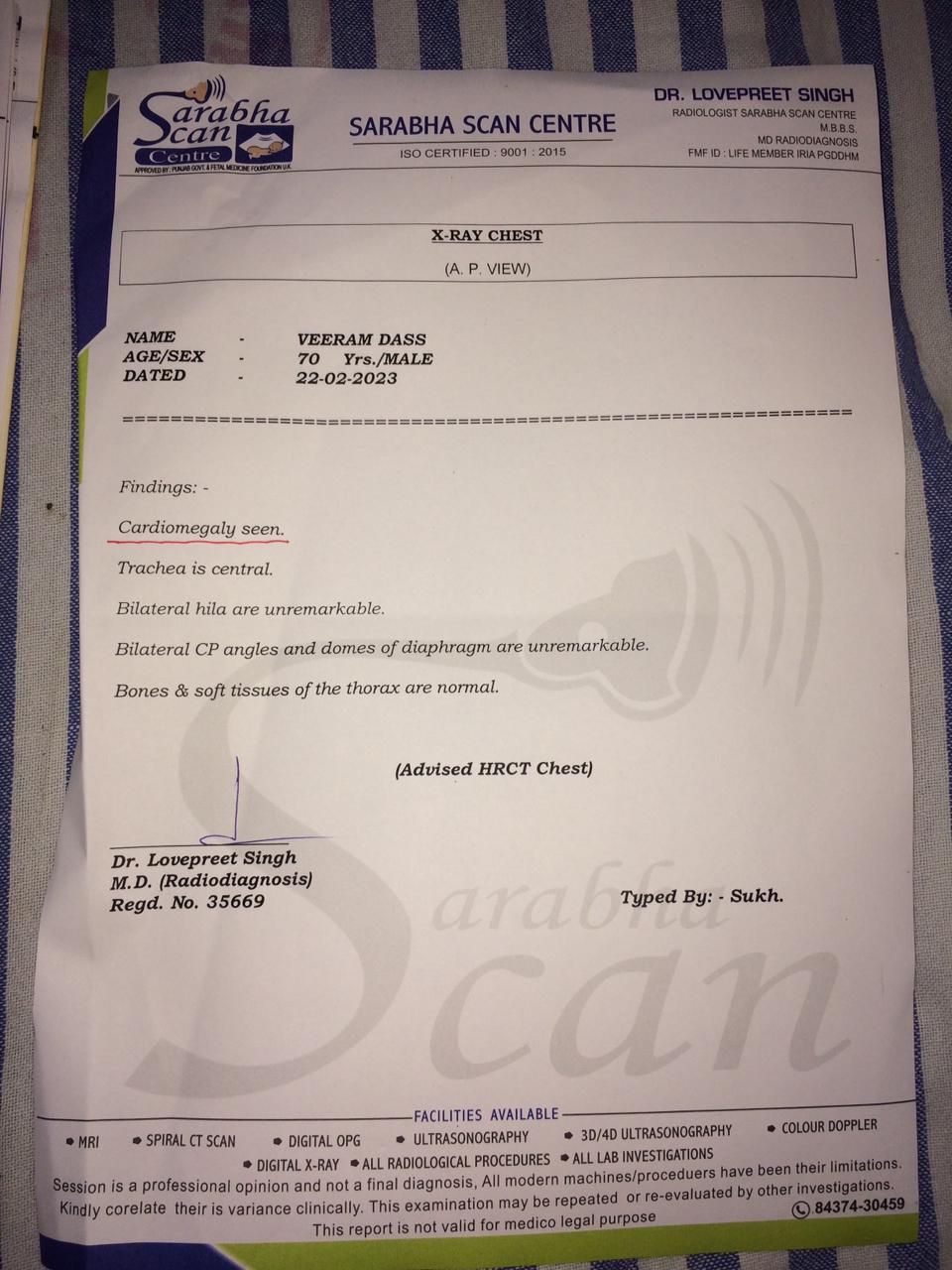 Medical Aid — Veeram Dass